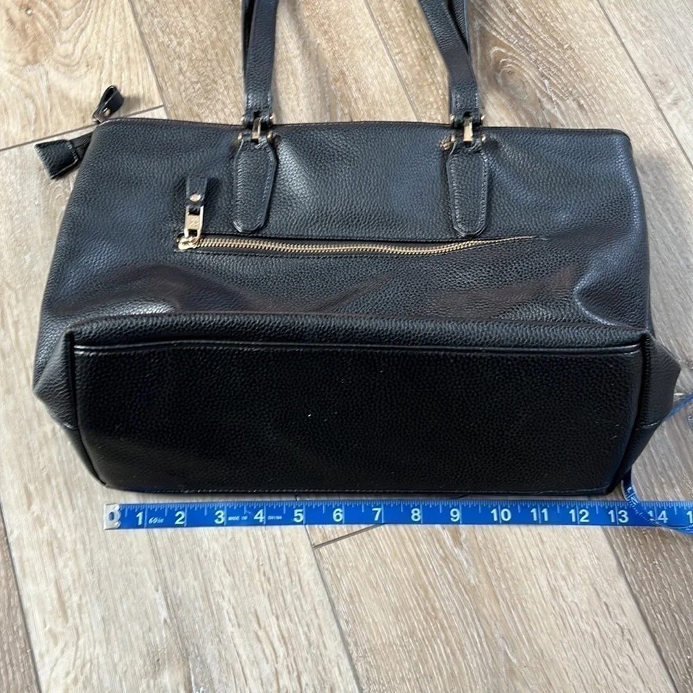 Naturalizer Black Faux Pebbled Leather Shoulder Bag